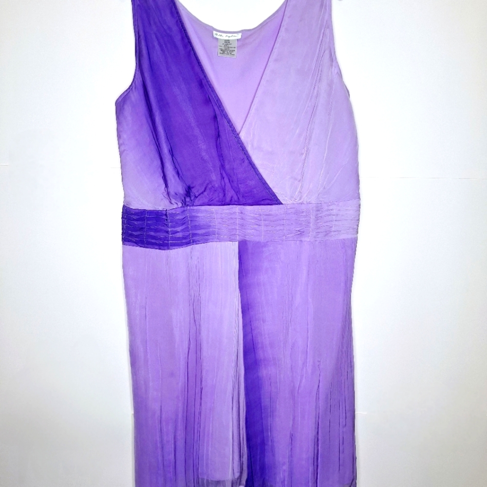 Ulla Popken brand  " The Purple Ombre" Plus-size A-line dress size 28/30.